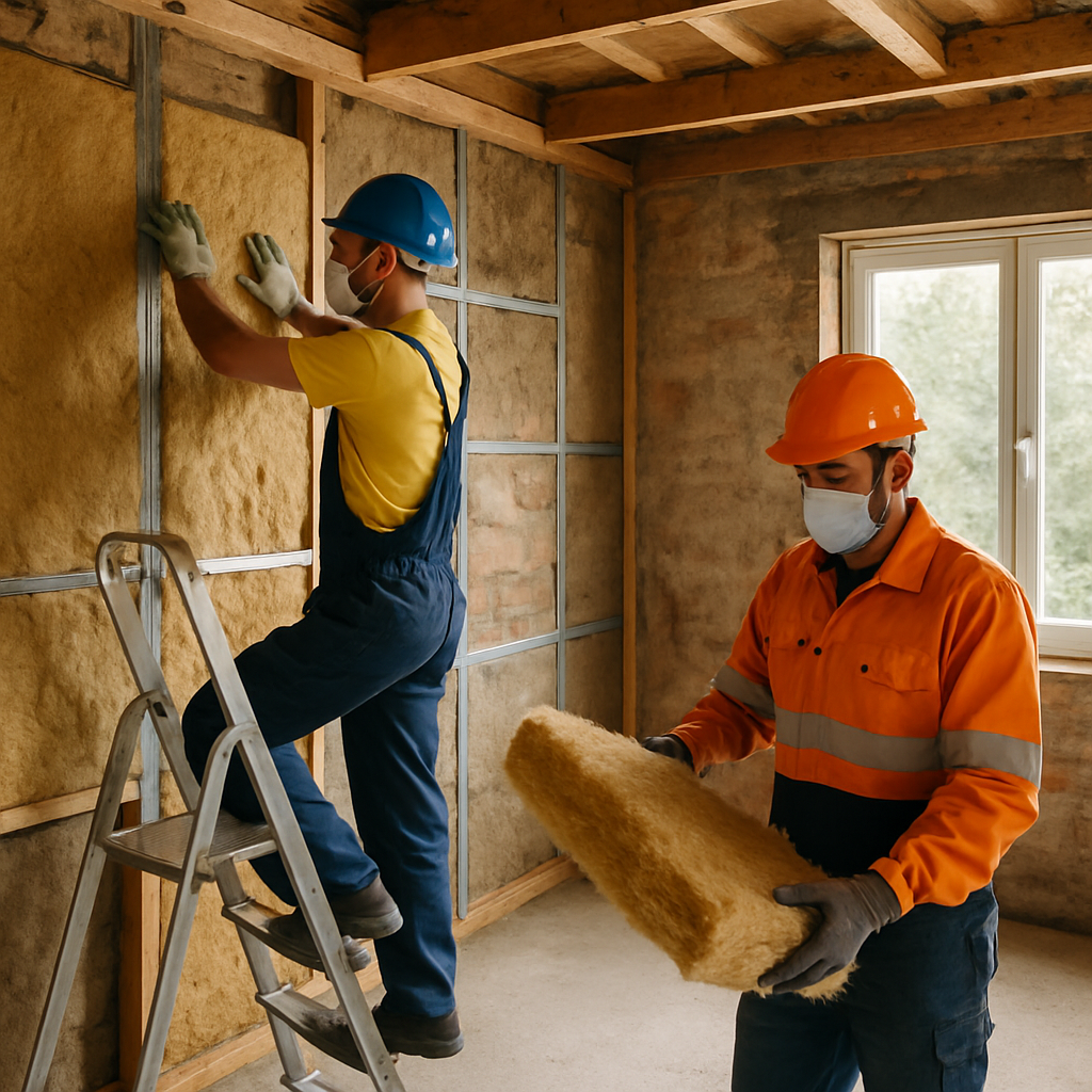 Travaux d'isolation thermique intérieure d'une maison