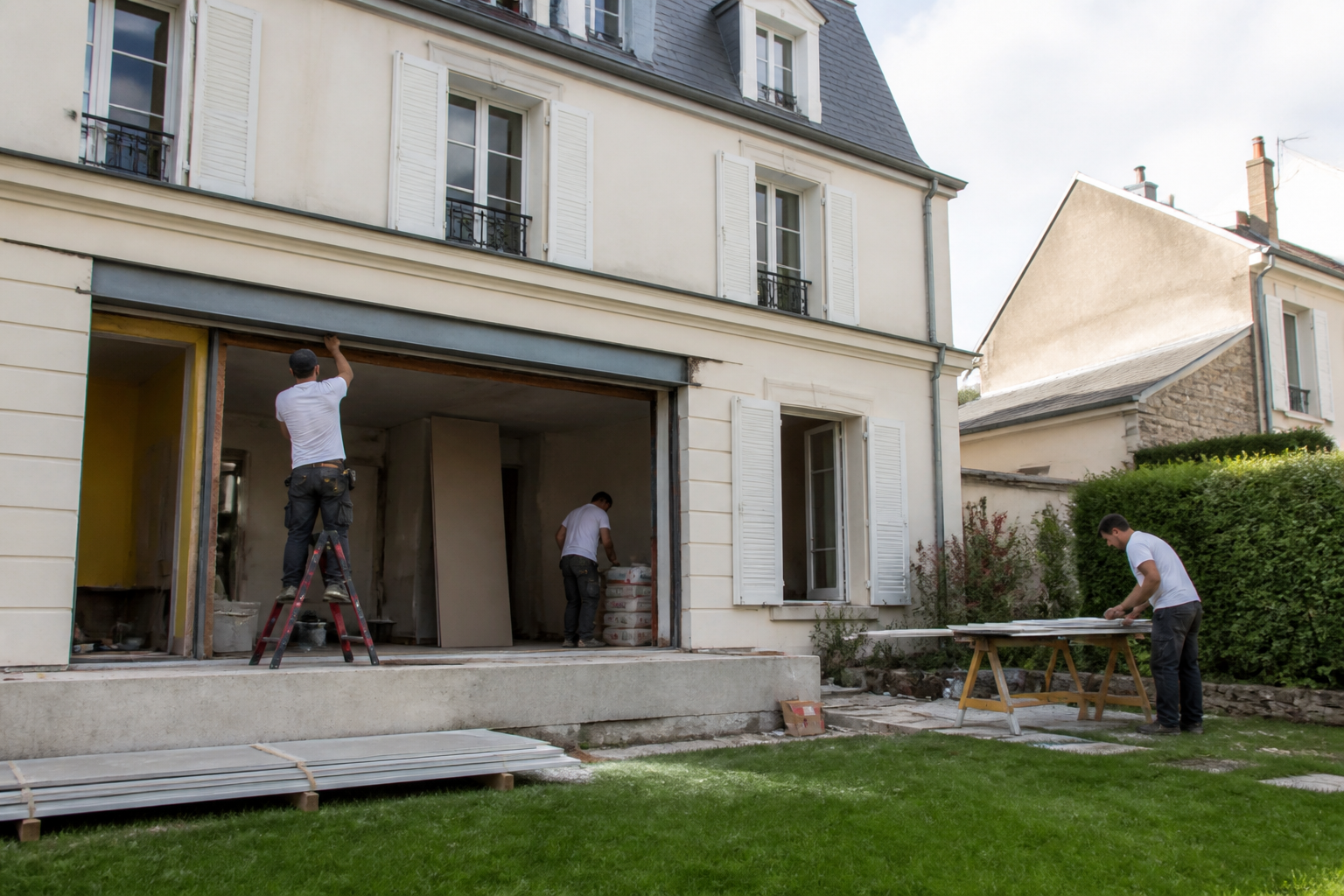 Travaux réalisés dans une copropriété française dans le respect des horaires