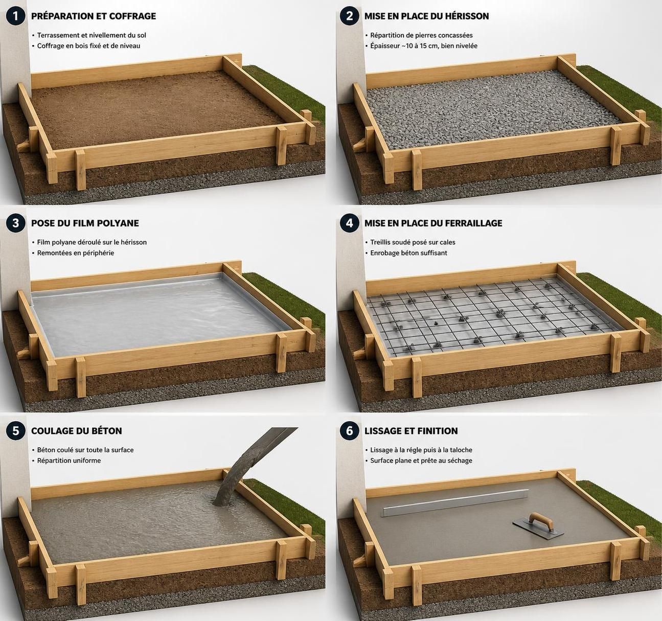 découvrez comment choisir l'épaisseur idéale d'une dalle de terrasse en béton pour assurer sa solidité et sa durabilité dans le temps.