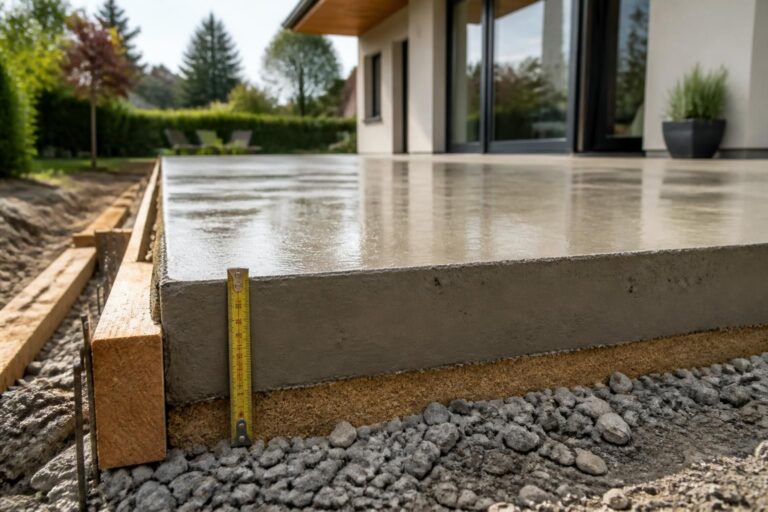 Épaisseur dalle terrasse béton : quelle dimension choisir pour garantir solidité et durabilité