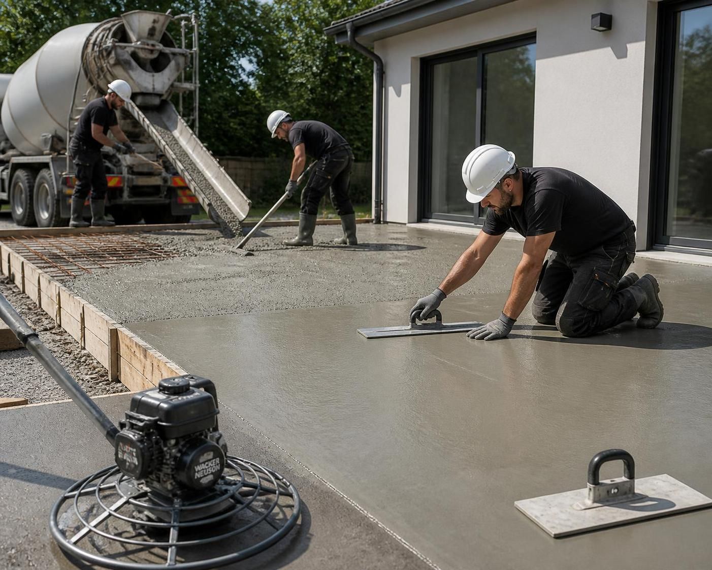 découvrez nos conseils pratiques pour réussir la réalisation de votre terrasse en béton, de la préparation du terrain à la finition, et profitez d'un espace extérieur solide et esthétique.