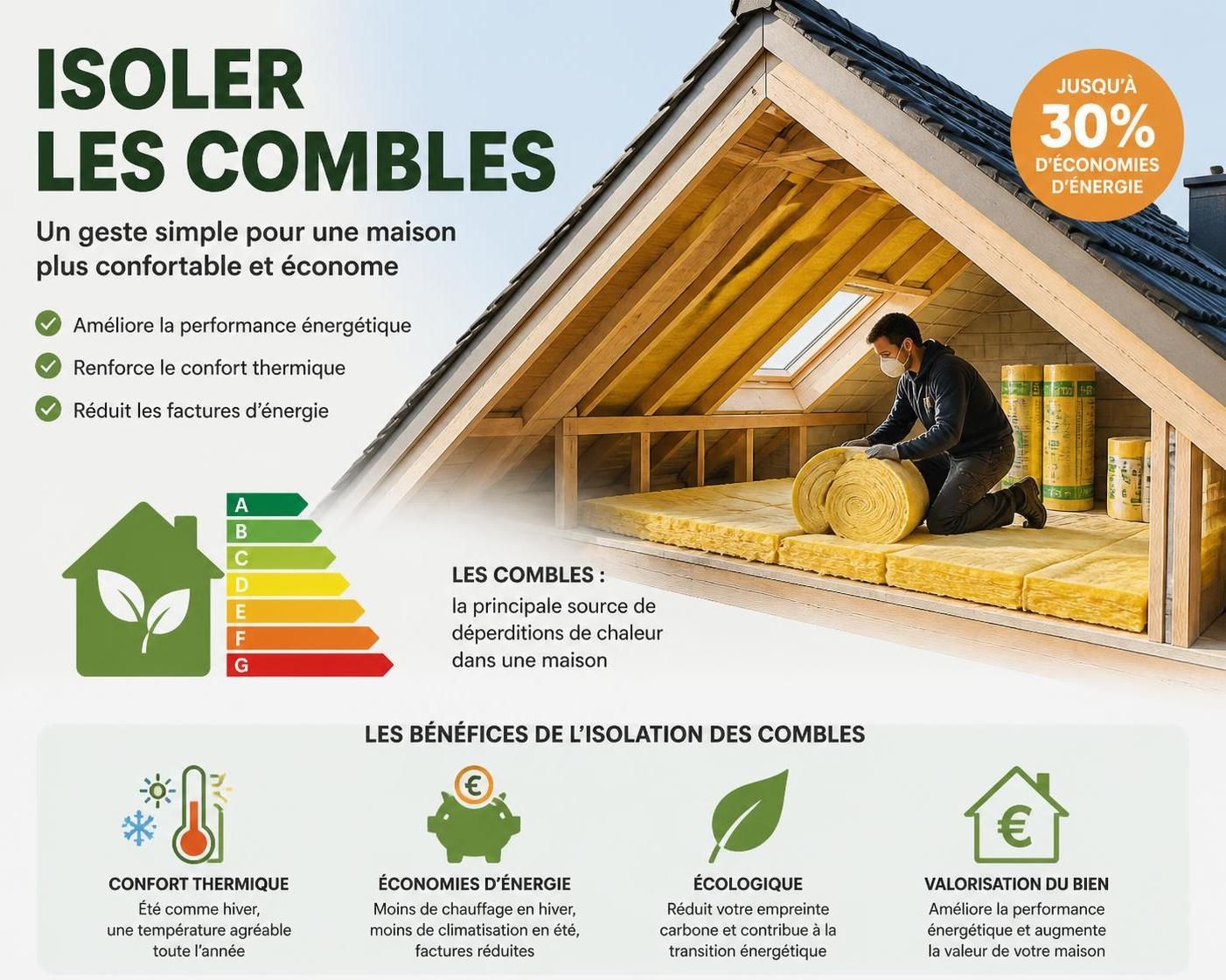 découvrez comment isoler efficacement vos combles pour optimiser la performance énergétique de votre maison et réduire vos factures de chauffage.