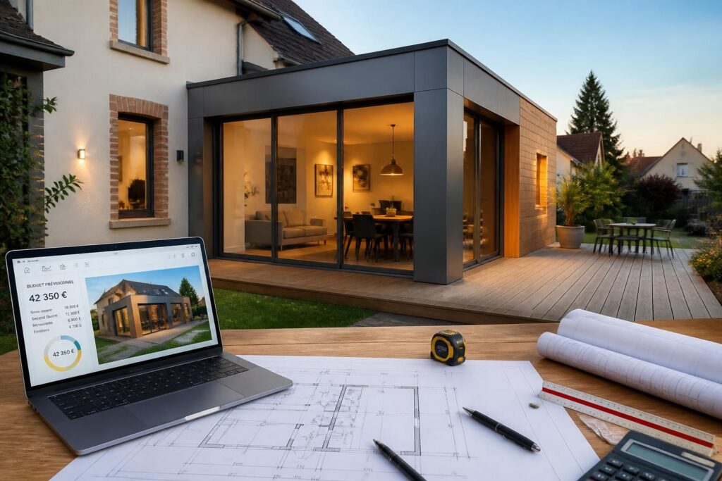 découvrez notre guide complet 2026 pour estimer le prix d'une extension de maison de 20m2 avec toit plat et planifiez votre projet en toute sérénité.