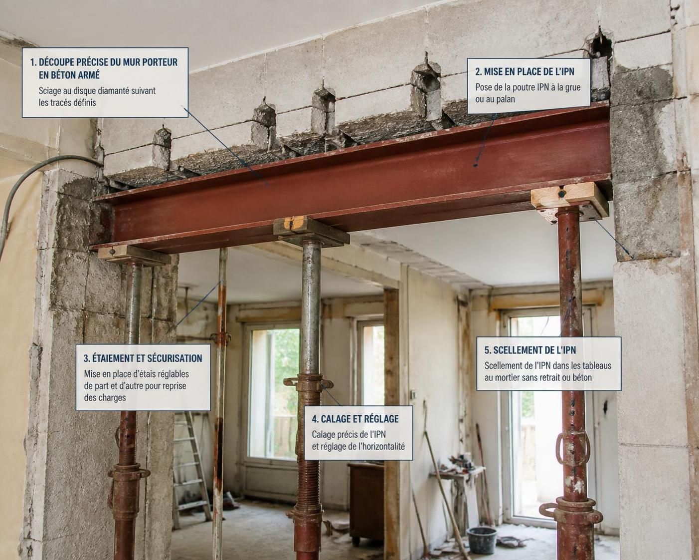 découvrez les coûts associés à l'ouverture d'un mur porteur de 4 mètres, les facteurs qui influencent le prix et les conseils pour bien planifier vos travaux.