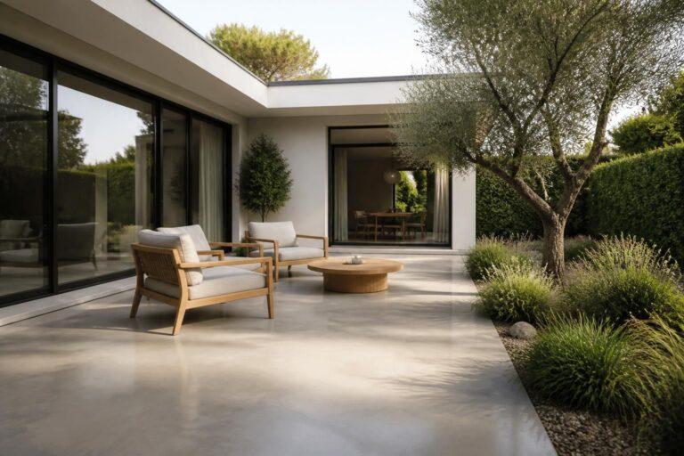Terrasse béton prix : guide complet pour estimer votre budget en 2026