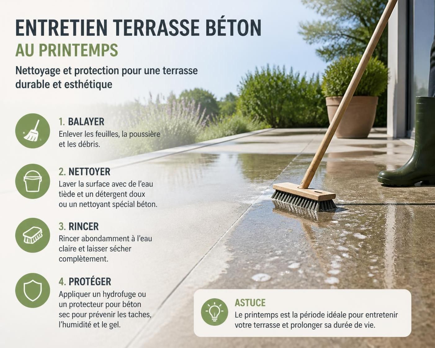 découvrez nos conseils pour choisir le béton extérieur idéal pour votre terrasse et réussir un aménagement durable et esthétique.