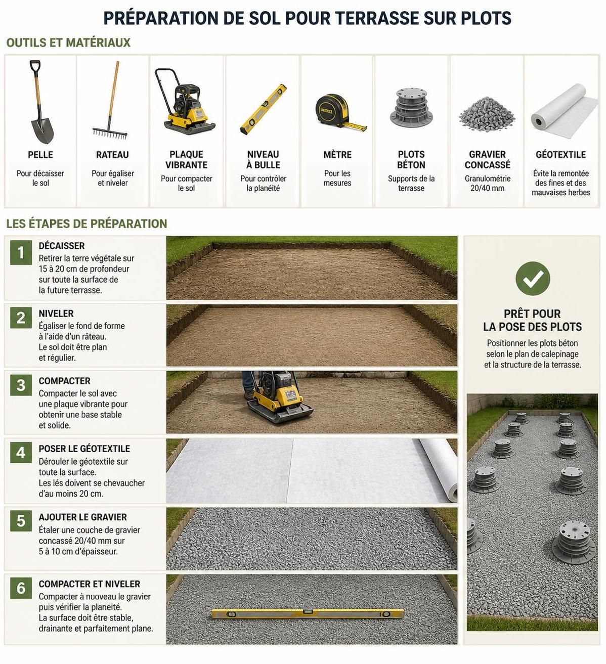 découvrez comment choisir et installer un plot terrasse en béton durable pour assurer la stabilité et la longévité de votre terrasse tout en respectant l'environnement.
