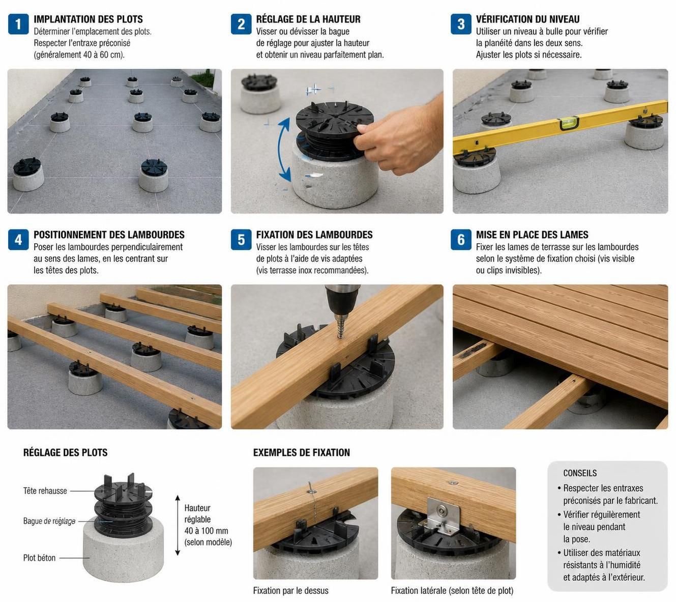 découvrez comment choisir et installer un plot terrasse en béton durable pour garantir la solidité et la longévité de votre terrasse tout en respectant l'environnement.