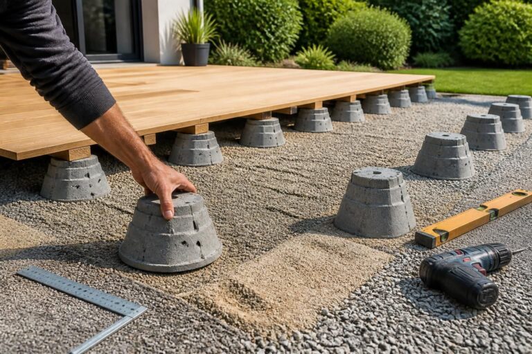 Comment choisir et installer un plot terrasse en béton durable