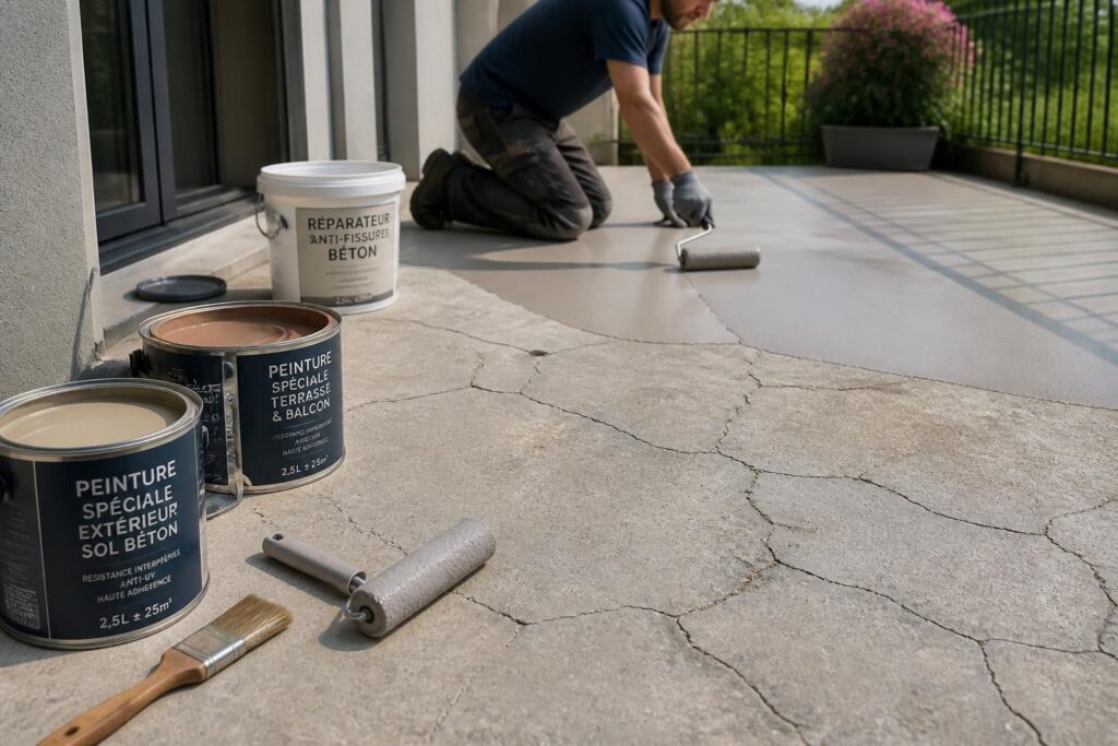 découvrez nos conseils pour choisir la peinture idéale pour une terrasse en béton fissurée, afin de garantir une finition durable et esthétique.
