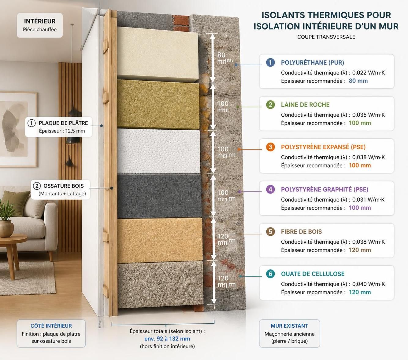 découvrez nos conseils pour choisir le meilleur isolant thermique pour vos murs intérieurs en 2026 et améliorer le confort énergétique de votre maison.