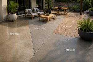 Terrasse béton coloré : comment choisir la meilleure finition pour votre extérieur