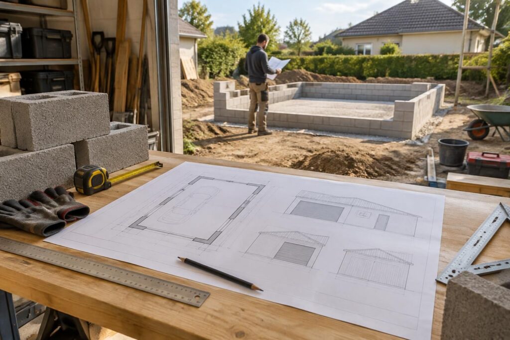 découvrez où trouver un plan de garage en parpaing gratuit, les éléments à vérifier et les étapes pour préparer votre construction sereinement.