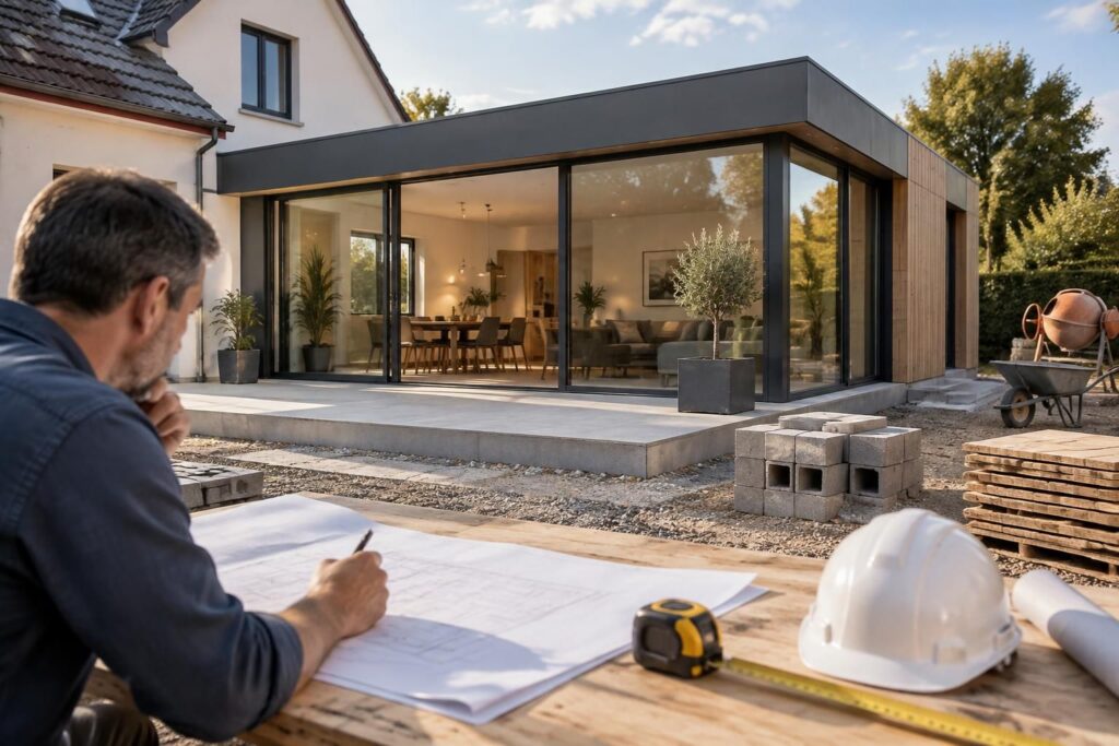 découvrez le prix au m² d’une extension de maison en 2026, les coûts selon les matériaux et les travaux, et les facteurs à prévoir pour établir votre budget.