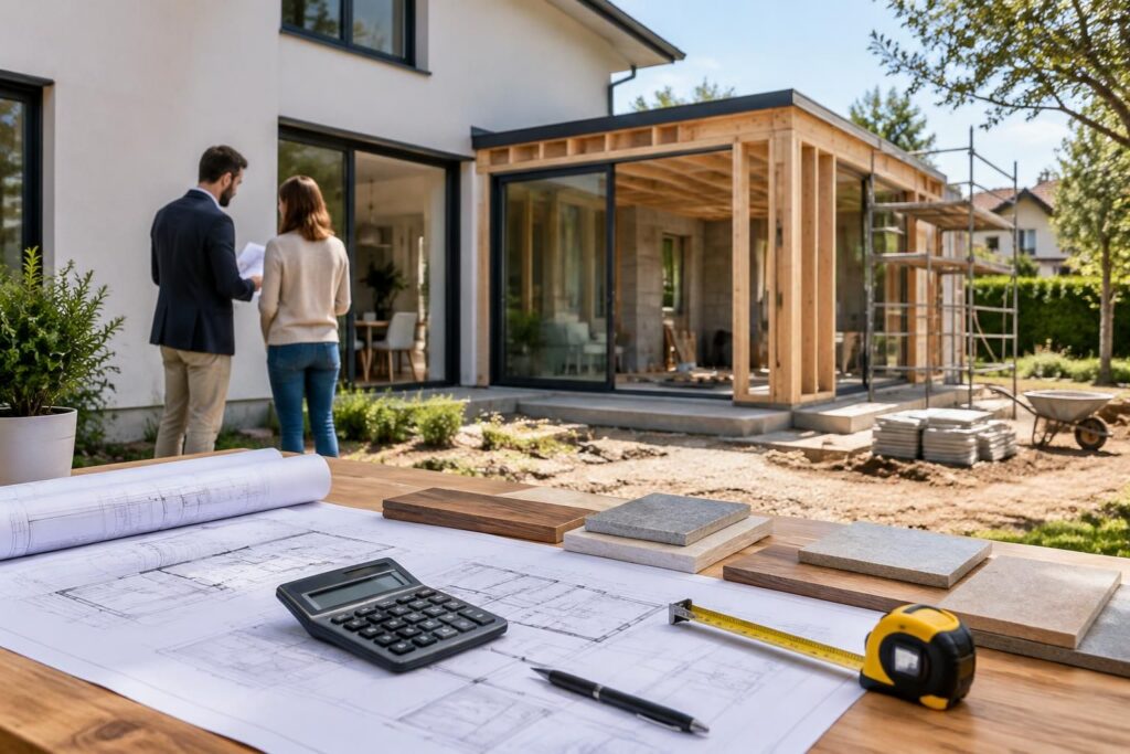 découvrez le prix d’une extension de maison en 2026, les coûts au m² et les principaux facteurs qui influencent votre budget.